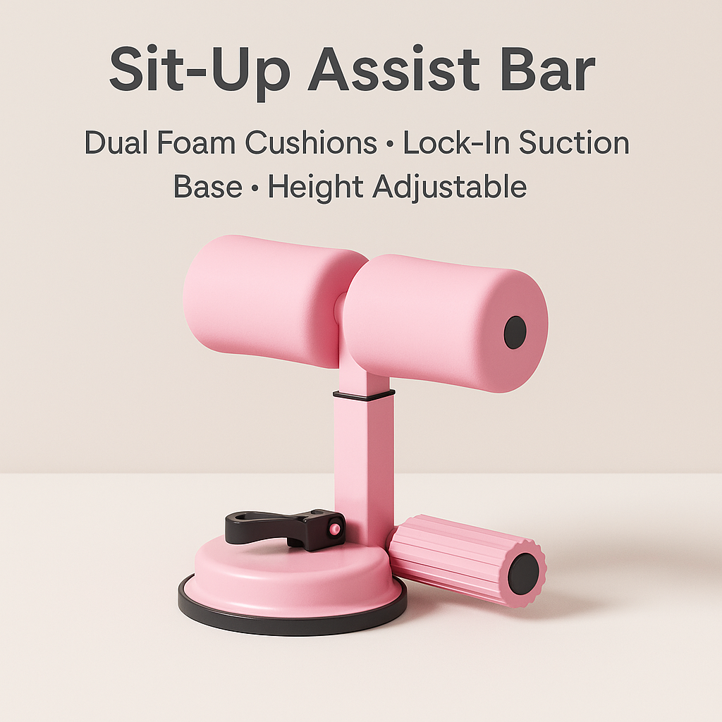 Sit-Up Assistant for Home Fitness with Suction Fixation